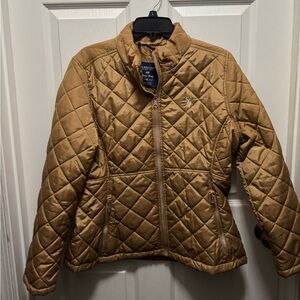 U.S. Polo Assn. Women's Quilted Brown Puffer Jacket